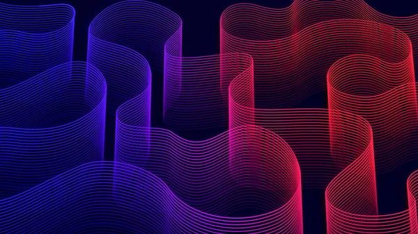 Video Neon Stil Wellenlinien Animation Hintergrund Farbverlauf Konzept Internet Technologie Stockfoto