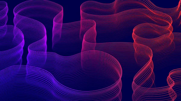 Video Neon Stil Wellenlinien Animation Hintergrund Farbverlauf Konzept Internet Technologie Stockbild