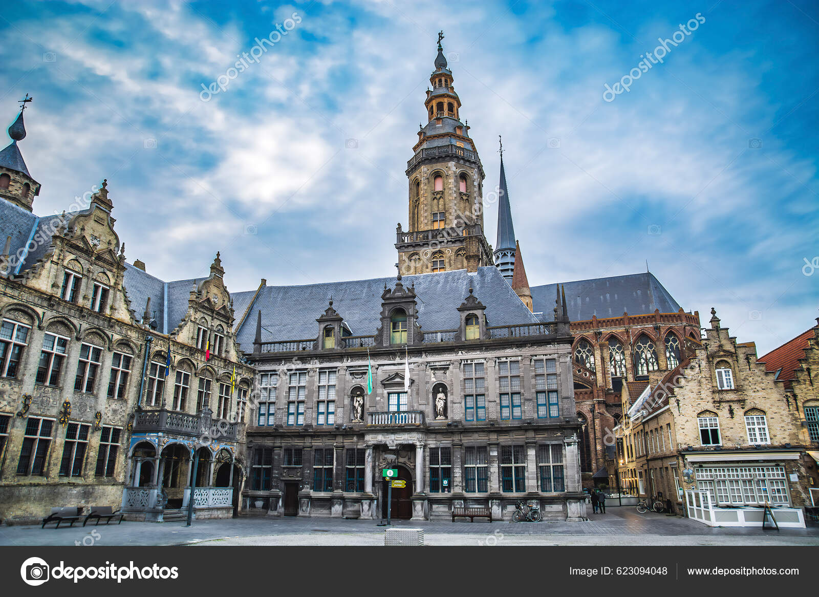 Veurne Furnes West Flanders Belgium Main Square Stock Photo by