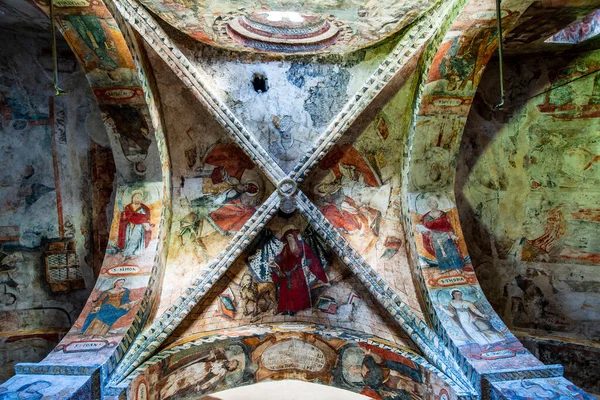 Kościół Romański Salardu Val Aran Hiszpania Malowany Sufit — Zdjęcie stockowe