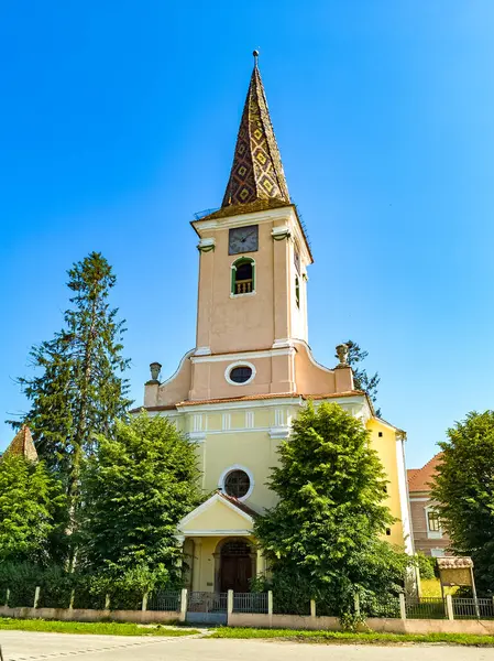 Iglesia Transilvania Pueblo Nocrich Cerca Sibiu Rumania —  Fotos de Stock