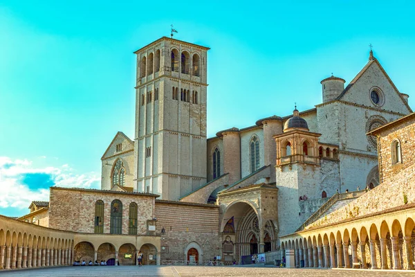 Assisi Umbrië Italië Basiliek Van San Francesco Assisi Gebouwd Romaanse — Stockfoto