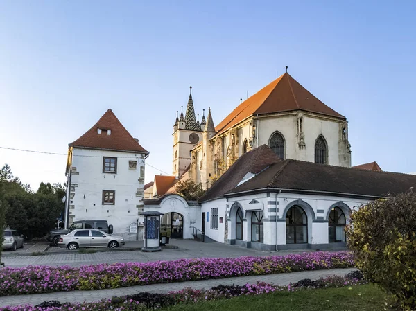 Sebes Stad Transsylvanië Roemenië Gotische Lutherse Kathedraal Uit Xiiie Eeuw Rechtenvrije Stockfoto's