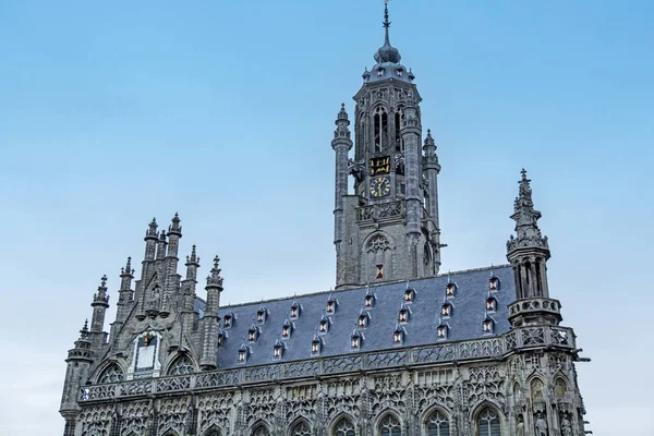 Middelburg Nederland Gotisch Stadhuis Één Van Mooiste Gotische Gebouwen Van Rechtenvrije Stockfoto's