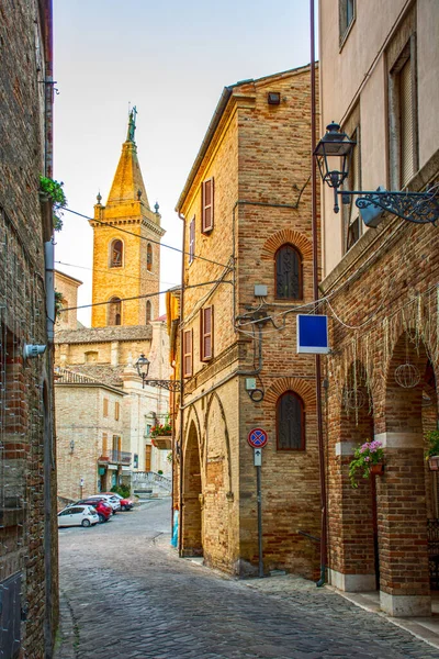 Ripatransone Όμορφο Χωριό Marche Ιταλία Αστικό Τοπίο Πύργο — Φωτογραφία Αρχείου
