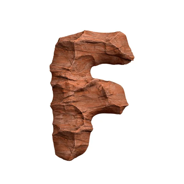 Piedra Arenisca Del Desierto Letra Capital Fuente Roca Roja Aislada —  Fotos de Stock