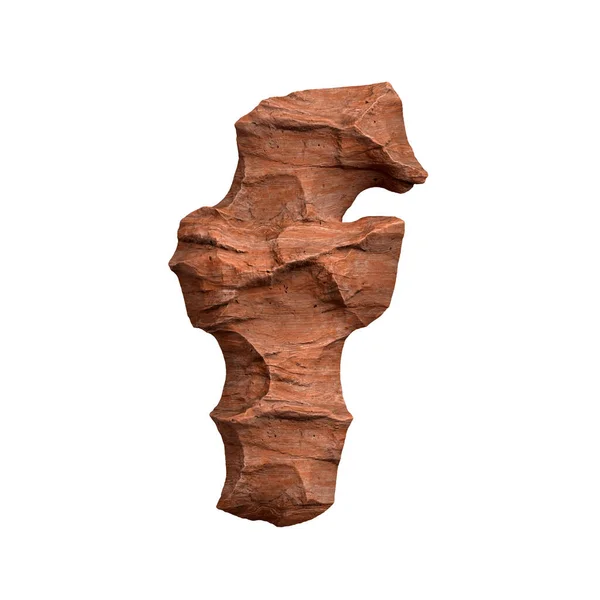 Desert Sandstone Letter Lowercase Red Rock Font Isolated White Background — Φωτογραφία Αρχείου