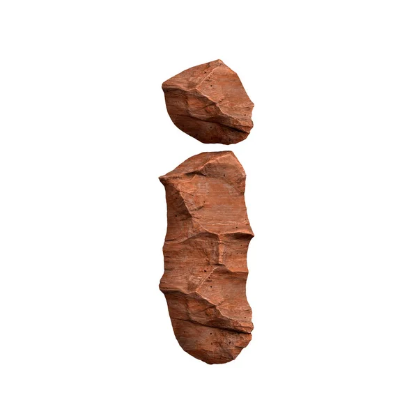 Desert Sandstone Letter Lowercase Red Rock Font Isolated White Background — Fotografia de Stock