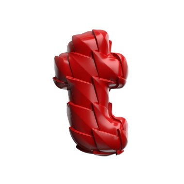 ejderha harfi T - küçük harf 3d sürüngen ölçekli yazı tipi beyaz arkaplanda izole edildi. Bu alfabe yaratıcı illüstrasyonlar için mükemmeldir ama sadece Çin 'in yeni yılı, mitleri ve video oyunları ile sınırlı değildir....