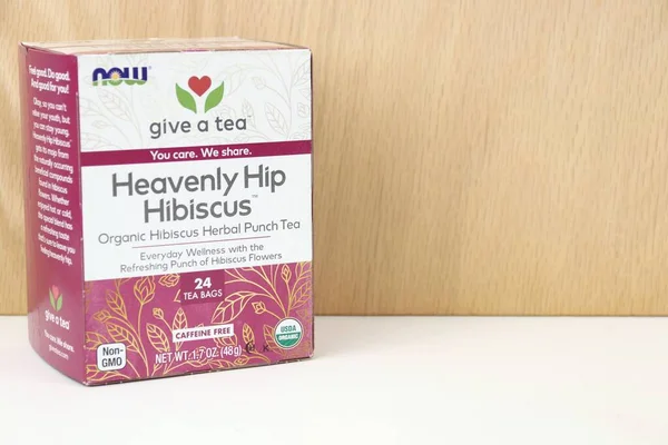 Spencer Wisconsin March 2023 Box Give Tea Heavenly Hip Hibiscus — Stock Photo, Image