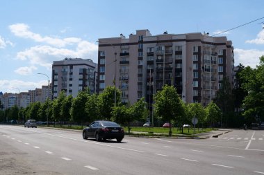 BUCHA, UKRAINE, JUNE 8, 2022: War in Ukraine. Russian army of terrorist and marauders damaged dwelling house in Bucha, Kyiv Region on March 2022. After bombing. Terror and genocide of Ukrainian people