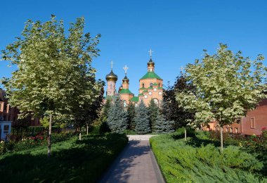 Holy Intercession Monastery, Goloseevsky Hermitage - skete of Kyiv-Pechersk Lavra, located in forest in south of Kyiv city, Ukraine. Place of monastic deeds