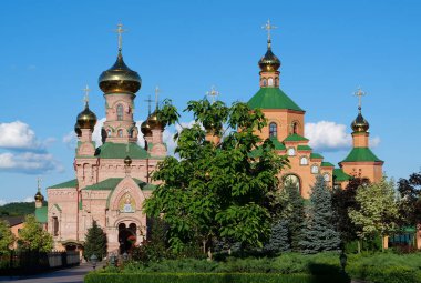 Holy Intercession Monastery, Goloseevsky Hermitage - skete of Kyiv-Pechersk Lavra, located in forest in south of Kyiv city, Ukraine. Place of monastic deeds