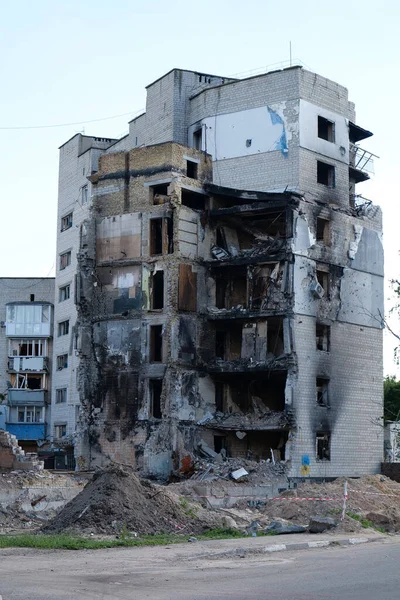 Borodyanka Ukraine June 2022 Bombing Russian Army Terrorist Marauders Dropped — Stock Photo, Image