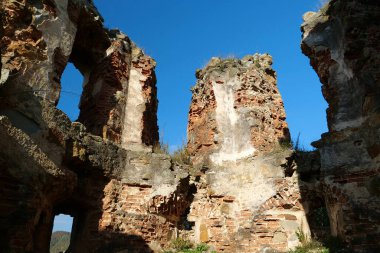 Ruins of Pniv Castle - medieval historical object in Nadvornyansky district of Ivano-Frankivsk region, western Ukraine