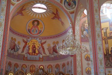 KOLOMYIA, UKRAINE, AUGUST 18, 2022: Cathedral of the Transfiguration of Christ of Ukrainian Greek Catholic Church in western Ukrainian city of Kolomyia, Ivano-Frankivska Oblast