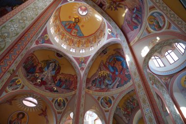 KOLOMYIA, UKRAINE, AUGUST 18, 2022: Cathedral of the Transfiguration of Christ of Ukrainian Greek Catholic Church in western Ukrainian city of Kolomyia, Ivano-Frankivska Oblast