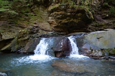 Girlish Tears waterfall on Zhonka River, Carpathian Mountains, Ivano-Frankivsk Oblast, western Ukraine