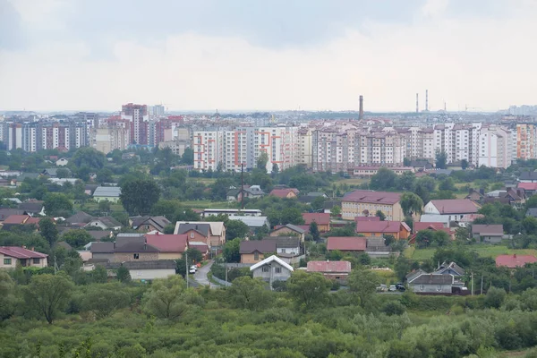 Panoramautsikt Över Staden Ivano Frankivsk Västra Ukraina — Stockfoto