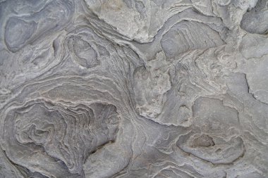 Ukrayna 'daki Karpat Dağları' nda nehir kenarındaki taşların doğal çizimleri.