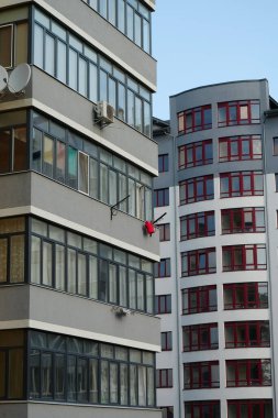 New high-rise buildings with balconies