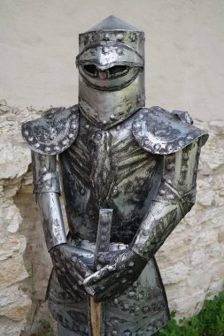 Metal knight armours with sword