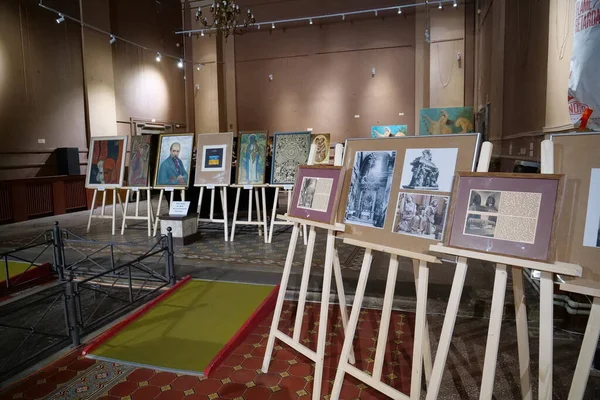 Ivano Frankivsk Ukraine August 2022 Exhibition Paintings Church Blessed Virgin — 图库照片