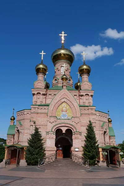 Ікона Божої Життєдайної Весни Свято Взаємодійський Монастир Голошевський Ермітаж Скіт — стокове фото