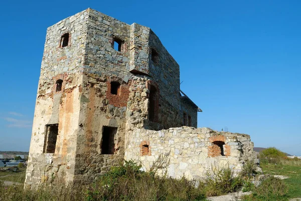 Stone Ruins Pniv Castle Medieval Historical Object Ivano Frankivsk Region —  Fotos de Stock
