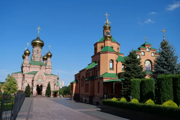 Holy Intercession Monastery Goloseevsky Hermitage Skete Kyiv Pechersk Lavra Located — Stock Fotó