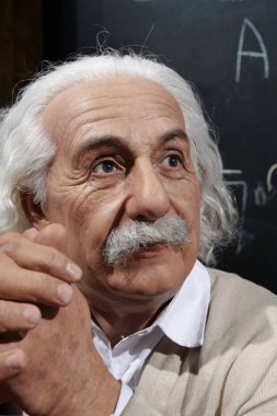 BUKOVEL, UKRAINE, OCTOBER 13, 2022: World-famous scientist, theoretical physicist, Nobel laureate, creator of theory of relativity, greatest and most influential physicist of all time Albert Einstein