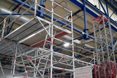 KYIV, UKRAINE, 10 Mart 2023: Uluslararası İnşaat Fuarı Inter Build Expo ve uluslararası mobilya forumu KIFF Ukrayna 'nın Kyiv kentindeki ana uluslararası sergi merkezinde