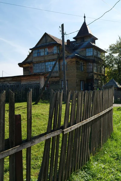 Старая Архитектура Города Ворохта Карпатах Западная Украина — стоковое фото