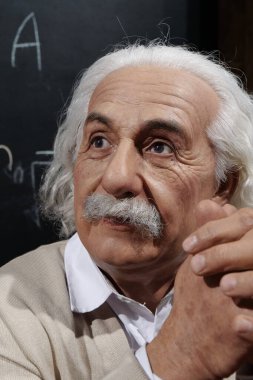 BUKOVEL, UKRAINE, OCTOBER 13, 2022: World-famous scientist, theoretical physicist, Nobel laureate, creator of theory of relativity, greatest and most influential physicist of all time Albert Einstein