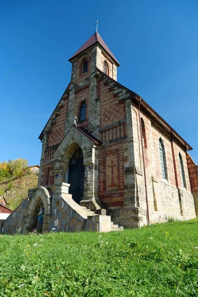 stock image Church of the Assumption of the Blessed Virgin Mary in Vorokhta city in western Ukraine