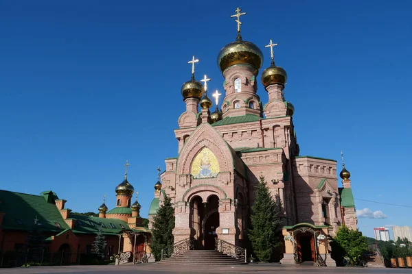 Church Mother God Life Giving Spring Holy Intercession Monastery Goloseevsky — 스톡 사진