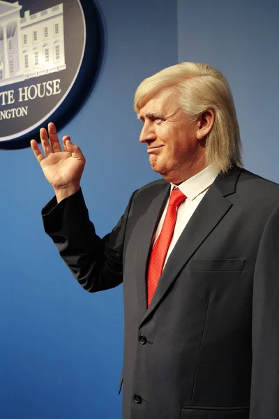 Bukovel Ukraine Október 2022 Donald John Trump Viaszfigurája Fehér Házban — Stock Fotó
