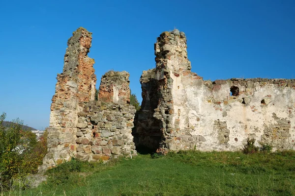 Ancient Stone Tower Turret Pniv Castle Medieval Historical Object Ivano —  Fotos de Stock