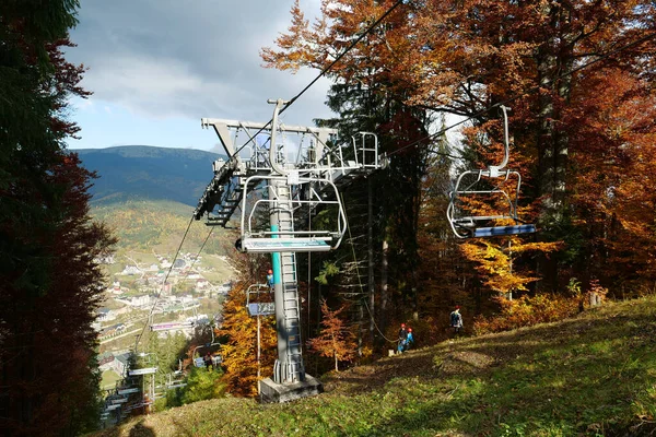 Bukovel Carpathian Mountains Ukraine Οκτωβρίου 2022 Ski Lift Bukovel Όμορφο — Φωτογραφία Αρχείου