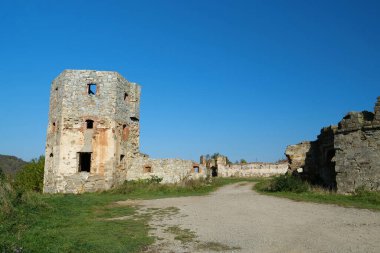 Pniv Castle - medieval historical object in Nadvornyansky district of Ivano-Frankivsk region of western Ukraine