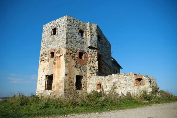 Torre Pietra Nel Castello Pniv Oggetto Storico Medievale Nella Regione — Foto Stock