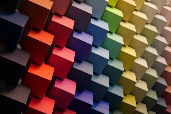 Mehrfarbige Würfel Palette Von Farben Und Schattierungen Farbpalette — Stockfoto