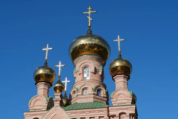 Kirche Der Muttergottes Ikone Lebenspendende Quelle Fürbitte Kloster Goloseevsky Eremitage — Stockfoto