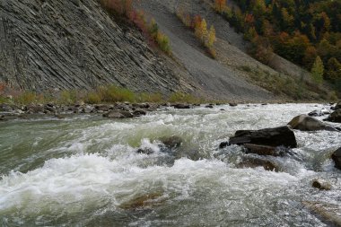 Prut nehri ve dağ, Yaremche, Ukrayna 'da katlanır. Yaremche kıvrımları olarak bilinir. Avrupa' nın en büyük Stryi oluşumu. Burada bu oluşumun kayaları katlanmış ve kusurlu, gotik ya da simgesel tiplerdir.