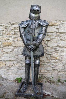 Metal knight armours with sword