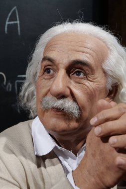 BUKOVEL, UKRAINE, OCTOBER 13, 2022: World-famous scientist, theoretical physicist, Nobel laureate, creator of theory of relativity, greatest and most influential physicist of all time Albert Einstein