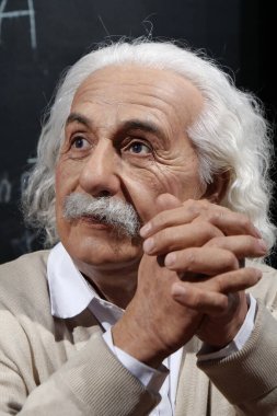 BUKOVEL, UKRAINE, OCTOBER 13, 2022: World-famous scientist, theoretical physicist, Nobel laureate, creator of theory of relativity, greatest and most influential physicist of all time Albert Einstein