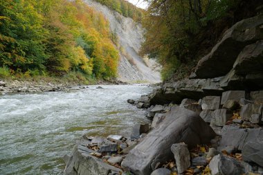 Prut nehri ve dağ, Yaremche, Ukrayna 'da katlanır. Yaremche kıvrımları olarak bilinir. Avrupa' nın en büyük Stryi oluşumu. Burada bu oluşumun kayaları katlanmış ve kusurlu, gotik ya da simgesel tiplerdir.
