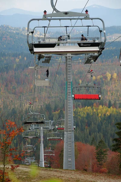 Bukovel Ukraine Octobre 2022 Remontées Mécaniques Bukovel Grande Station Ski — Photo