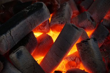 Barbekü için yanan yakıt briketleri
